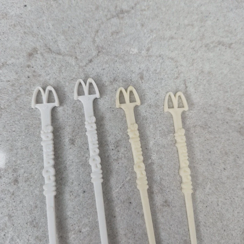 Vintage‎ Lot 4 McDonald's McSpoon Coffee Stir Spoon Stirrer Swizzles
